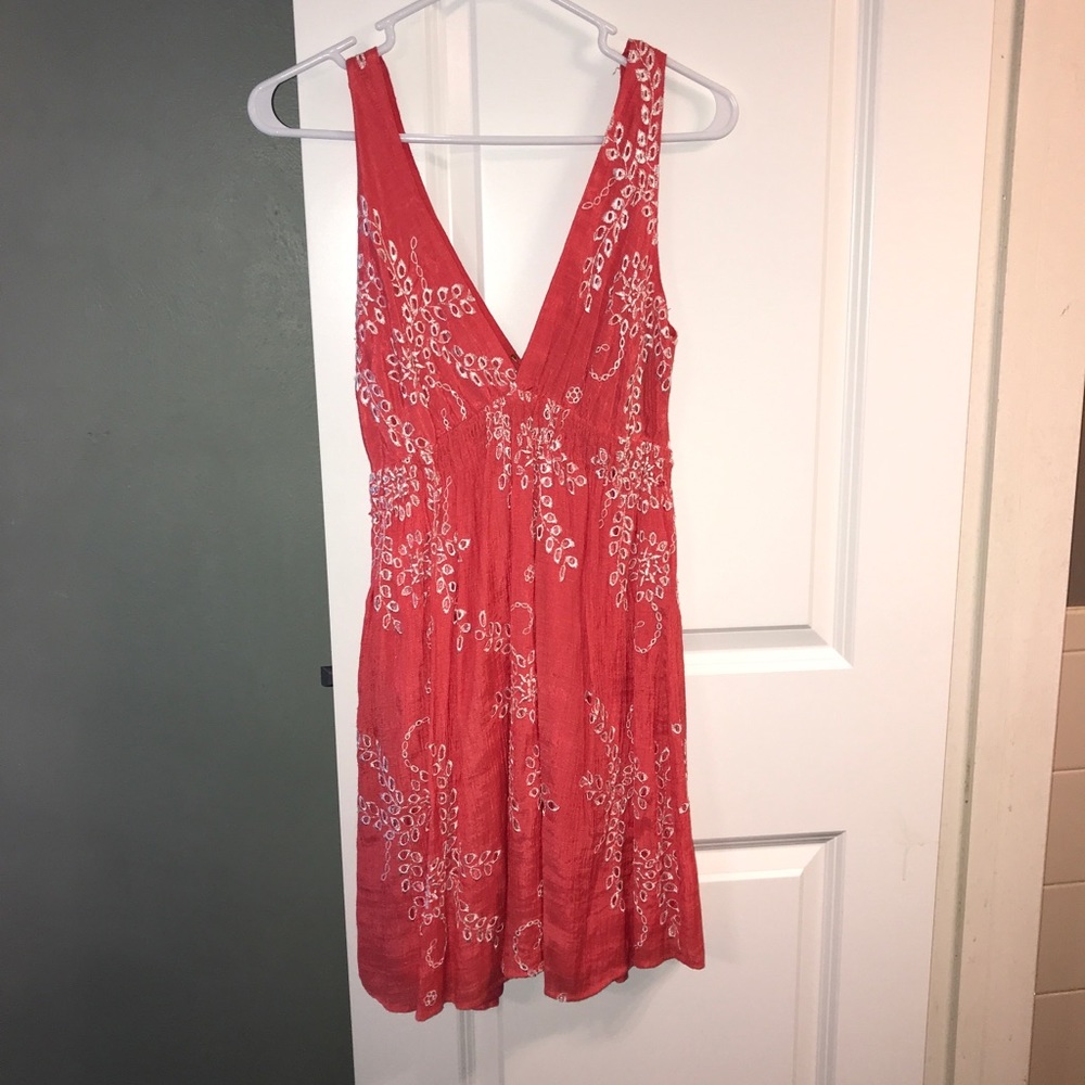 Coral summer dress